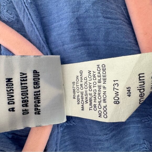 Water water everywhere dress coverup beach floral blue embroidered flowers 💐 - Picture 8 of 8